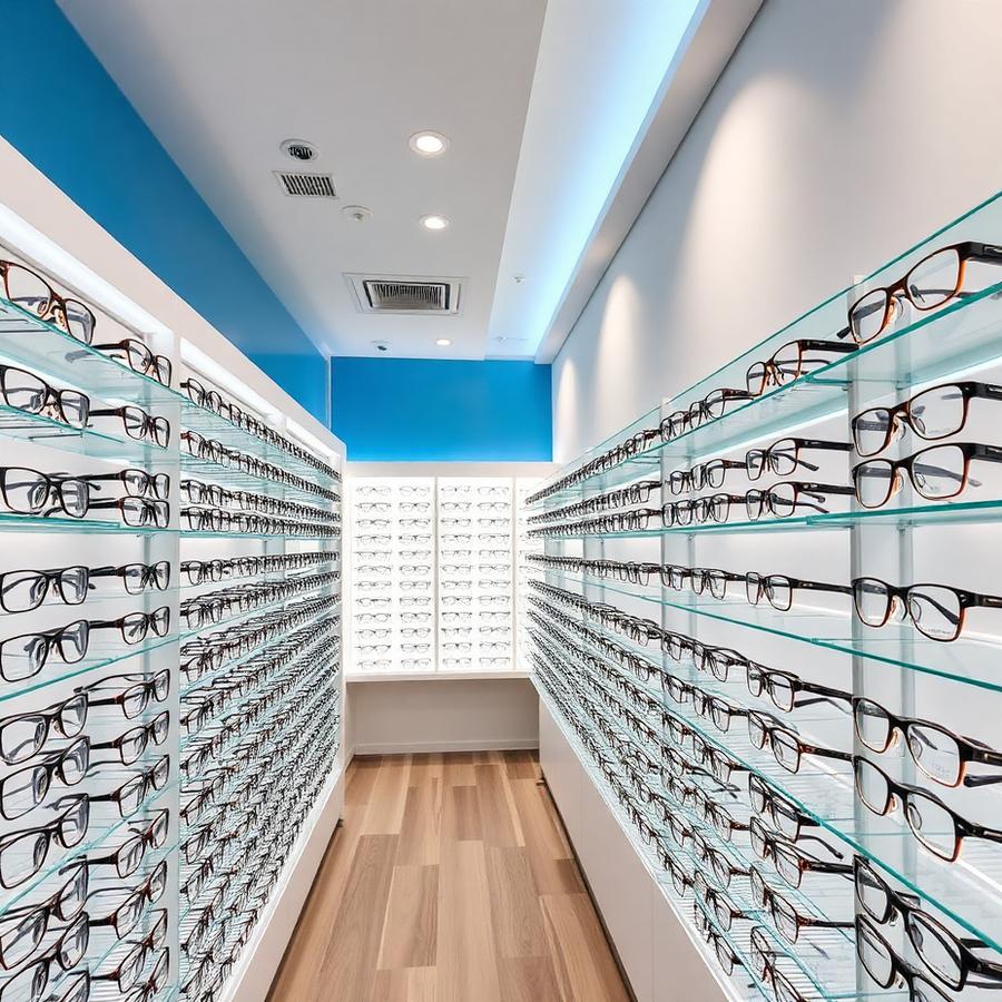 In-house optical store with a wide range of eyewear